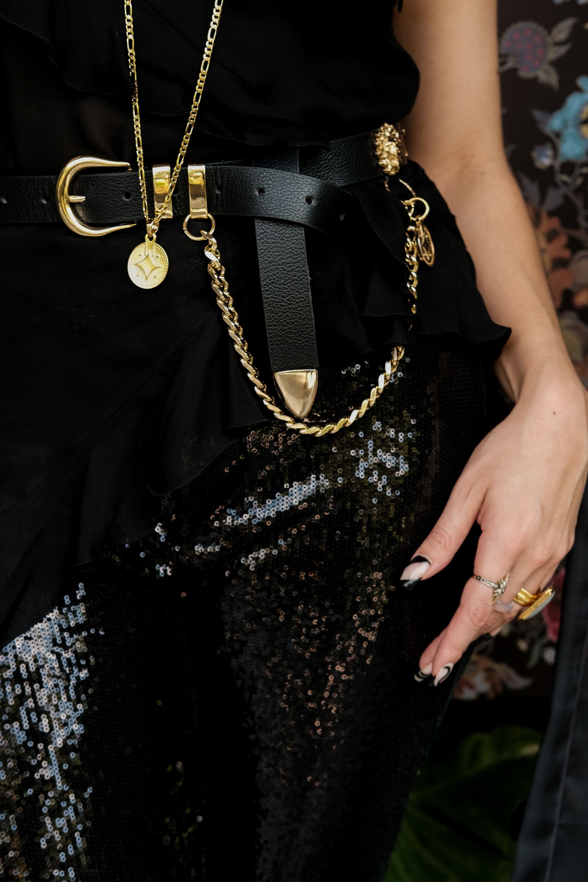 Panthera black Chain Belt