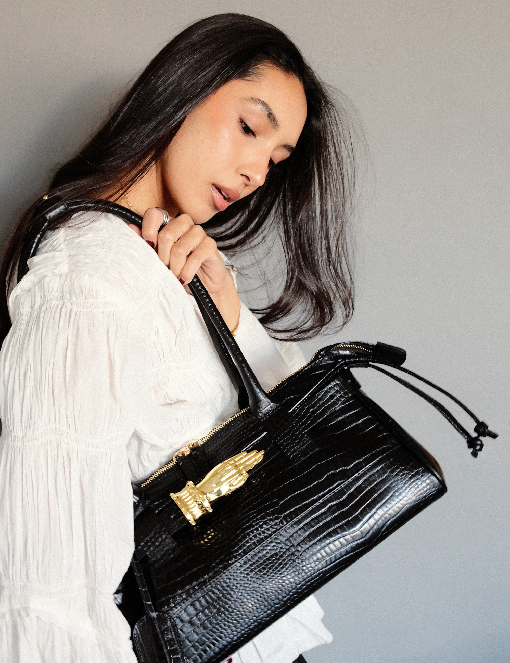 The East West Gilded Lure Bag Black