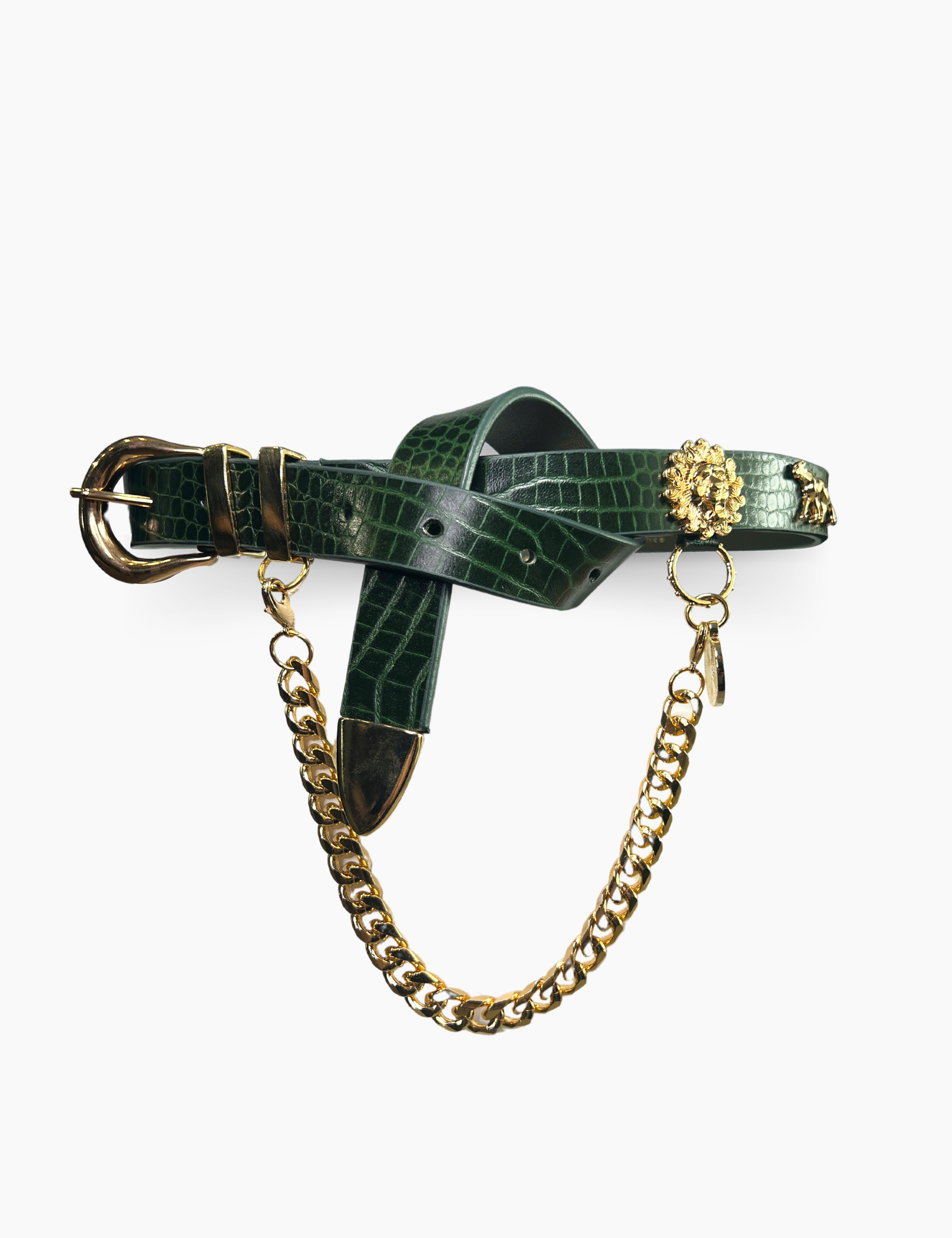 Cinturón de cadena Panthera esmeralda