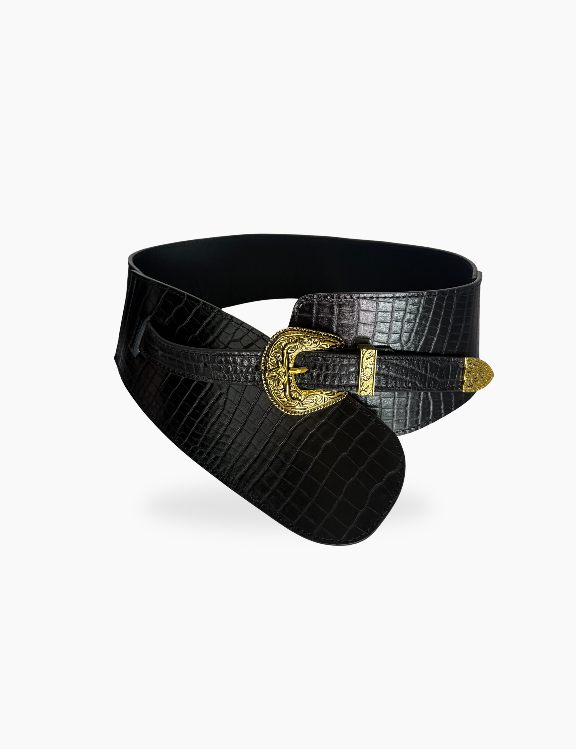 UNFOLK buckle leather belt (Gold)サイズ1 Frontier Muse Belt