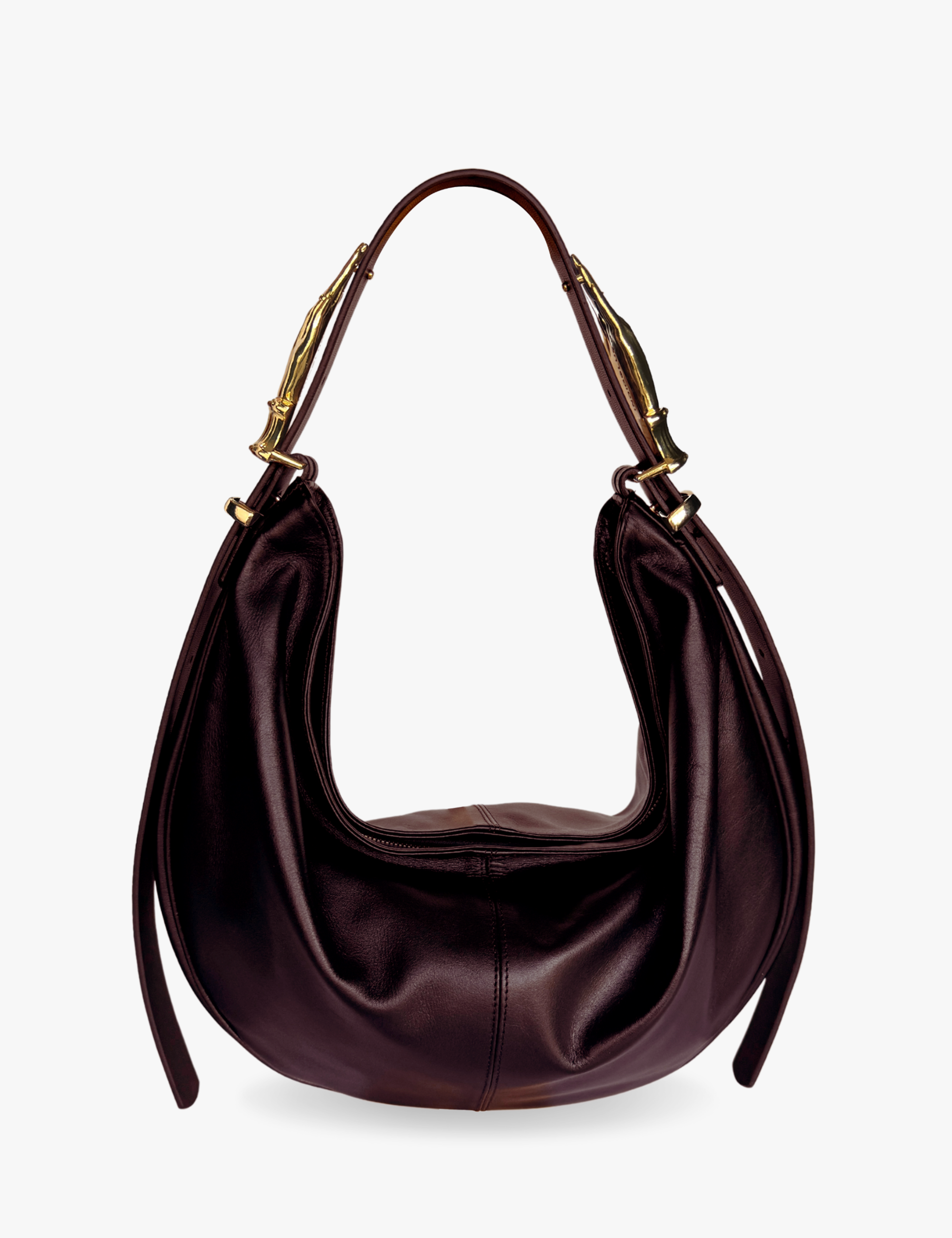 The Maxi Hobo Gilded Lure Bag Black Cherry Smooth