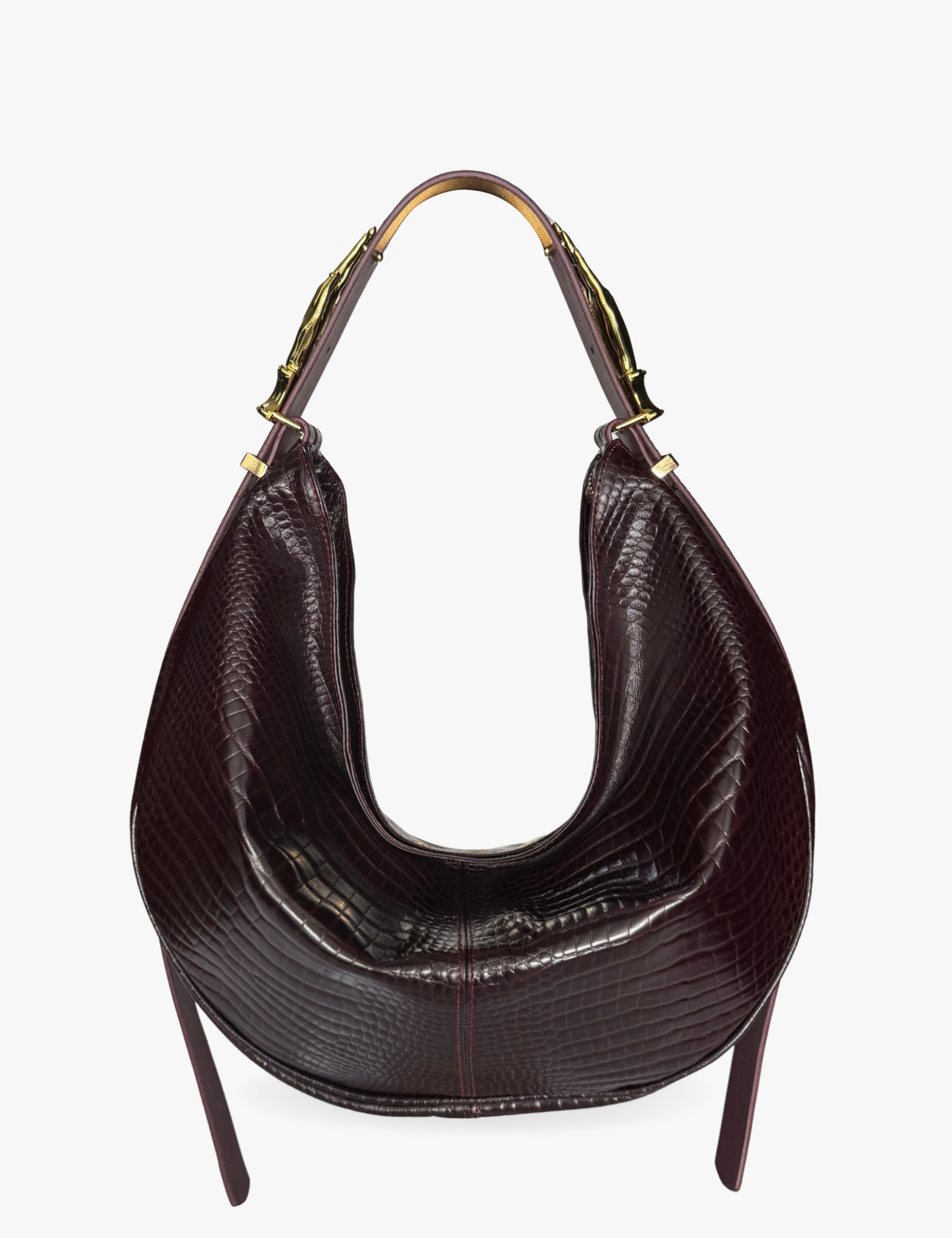 The Maxi Hobo Gilded Lure Bag Black Cherry