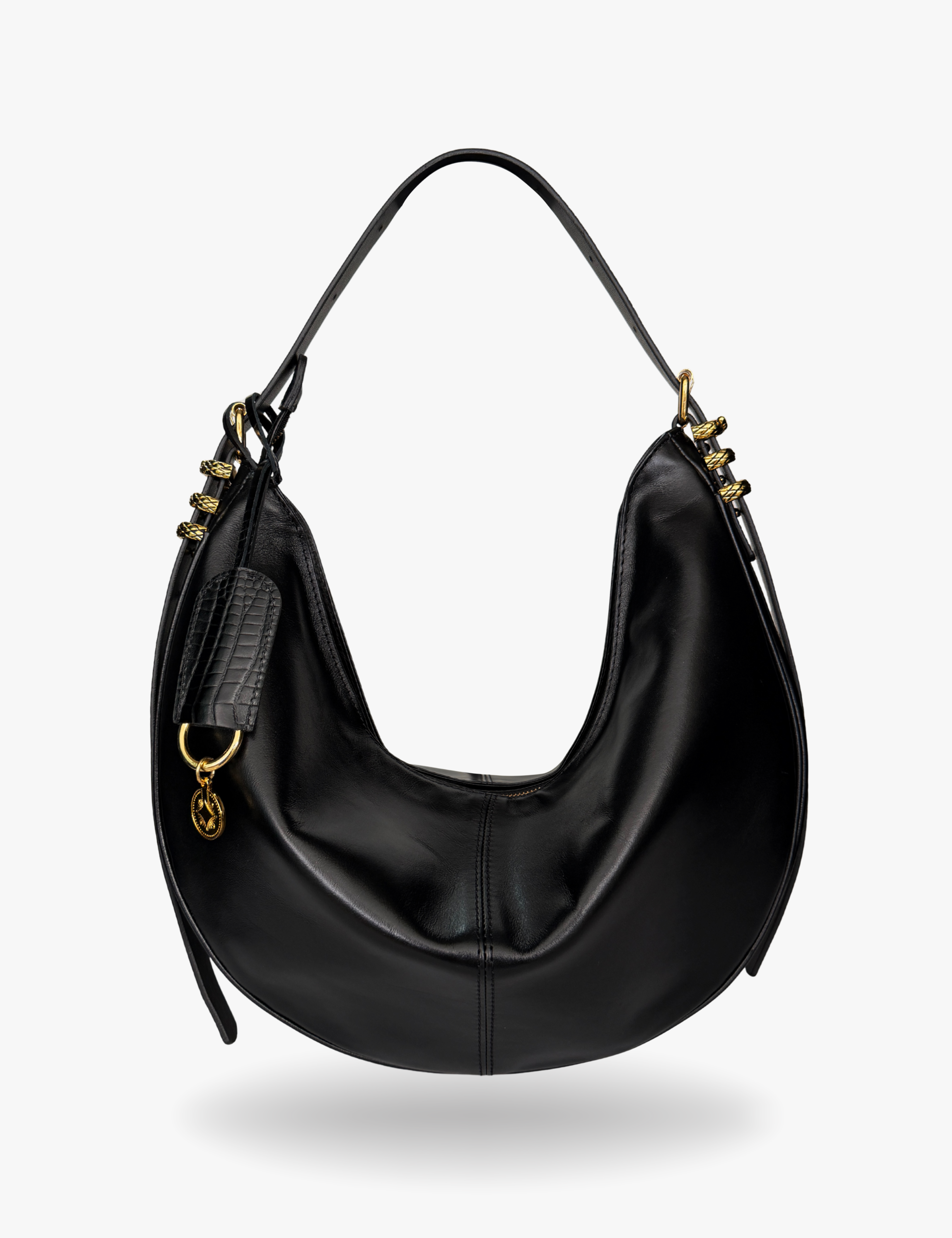 The Maxi Hobo Oracle Hiss Bag Black Smooth