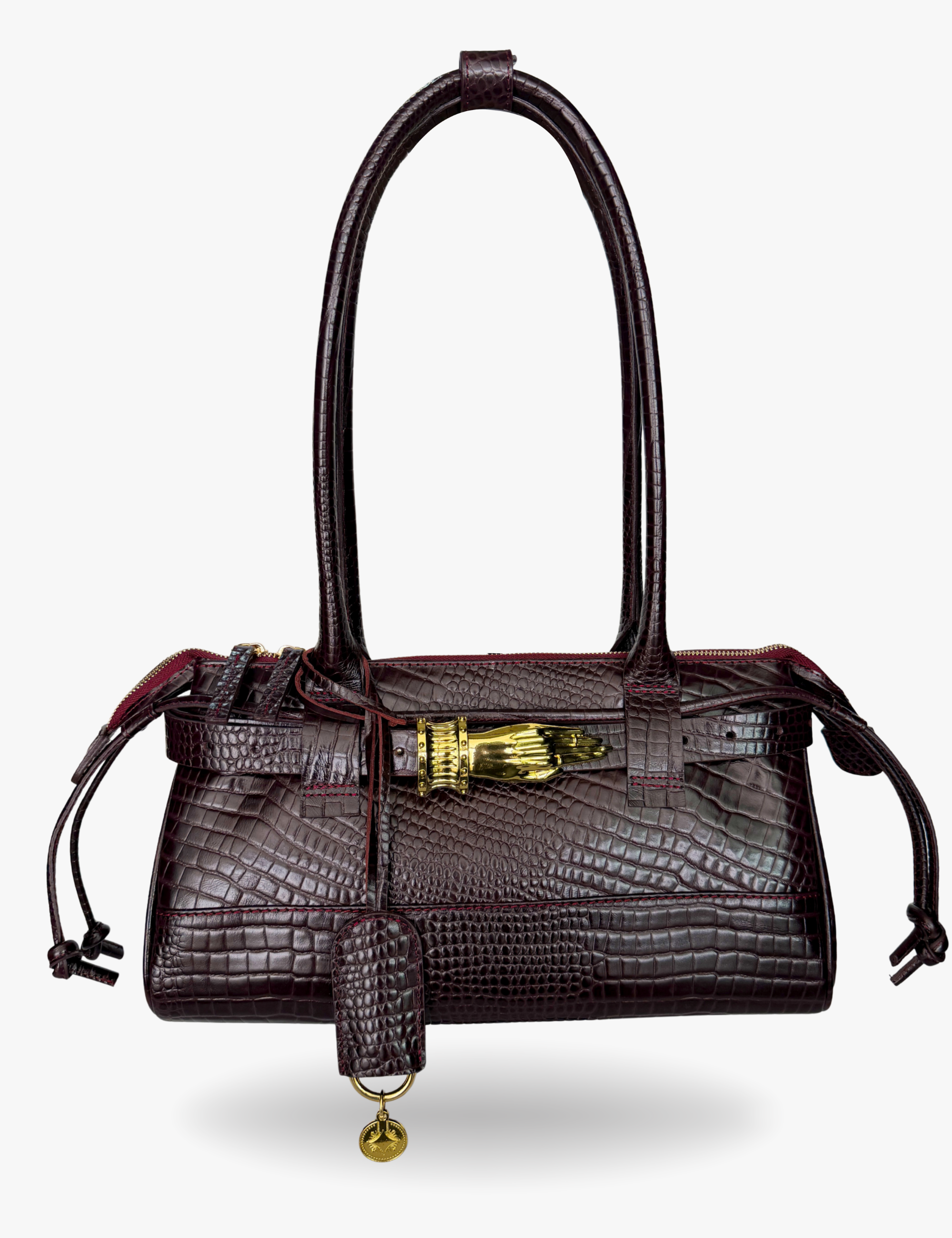 The East West Gilded Lure Bag Black Cherry