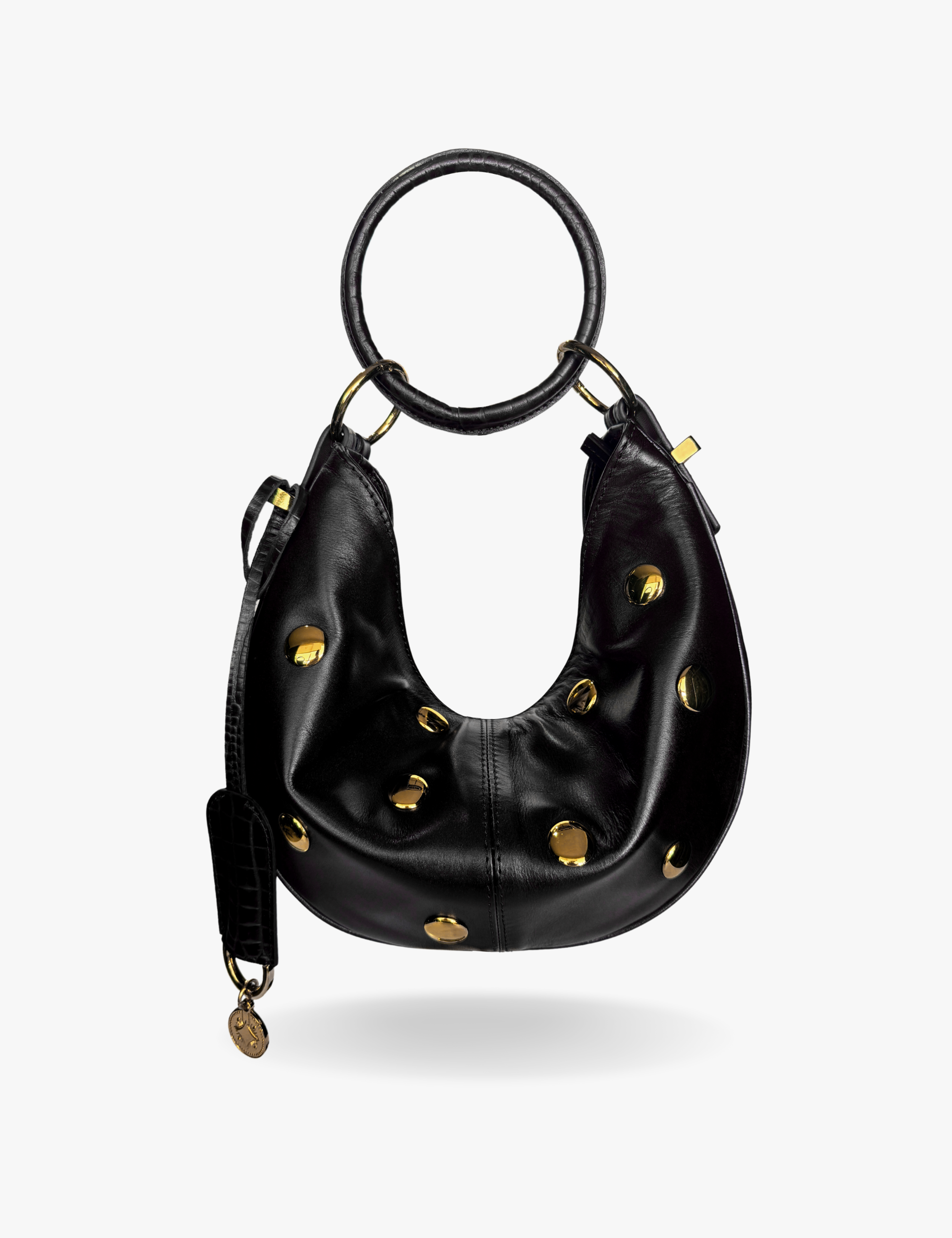 The Midi Ivy Black Studded