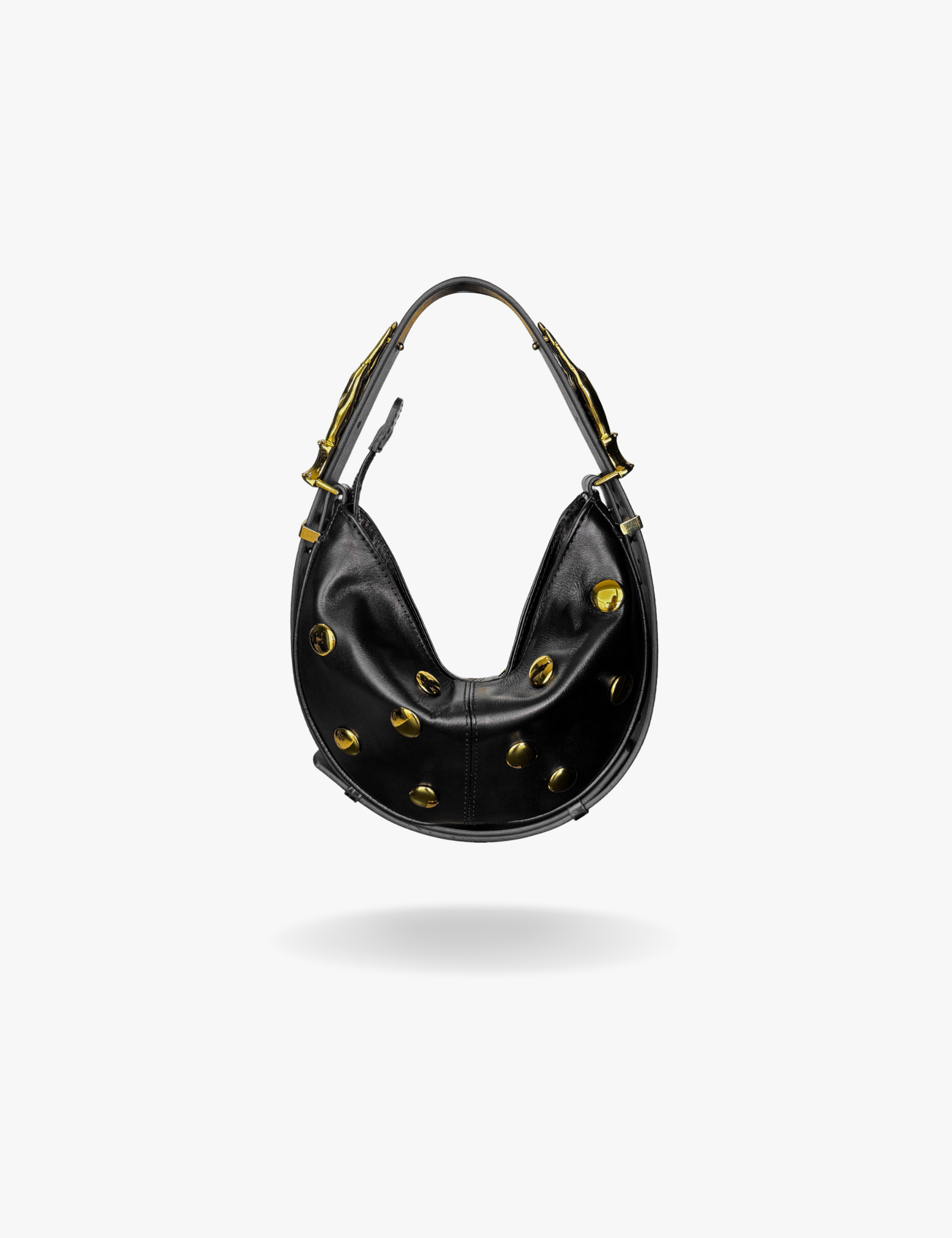 The Mini Hobo Studded Gilded Lure Bag Black