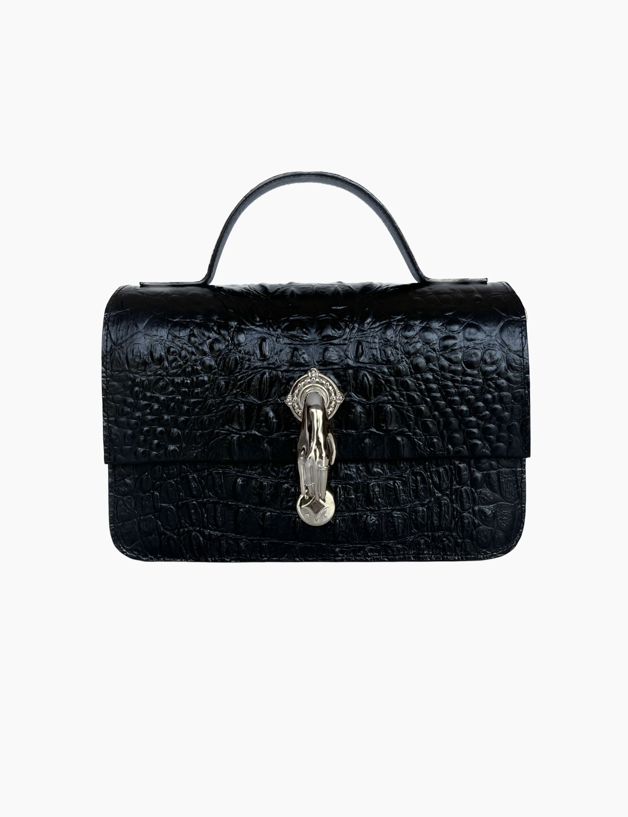 Classic Midi Bag Gilded Lure Black Coco Silver