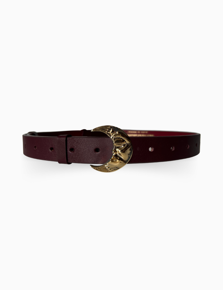 The burgundy leather Strap