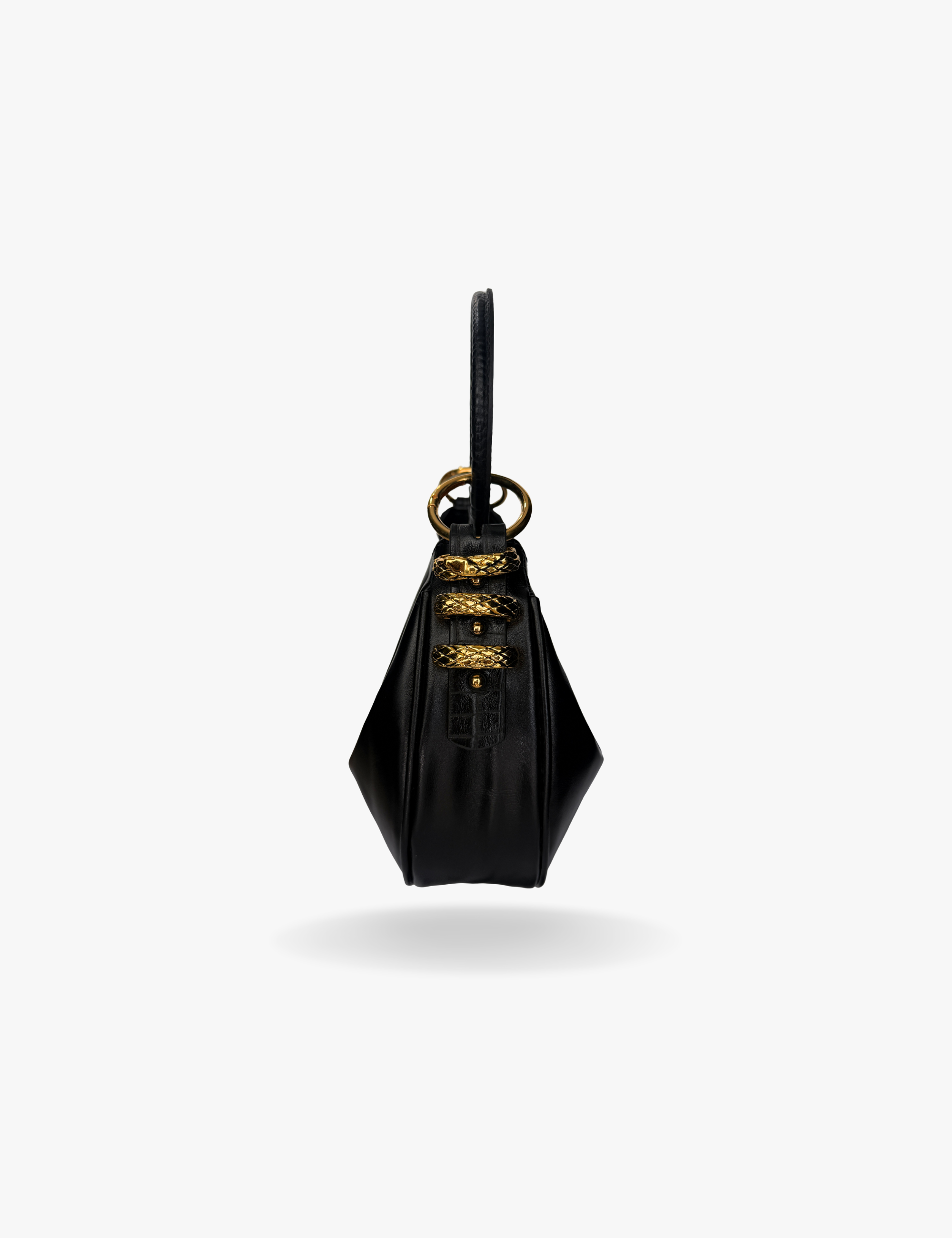 The Mini Hobo Oracle Hiss Ivy Bag Black Smooth