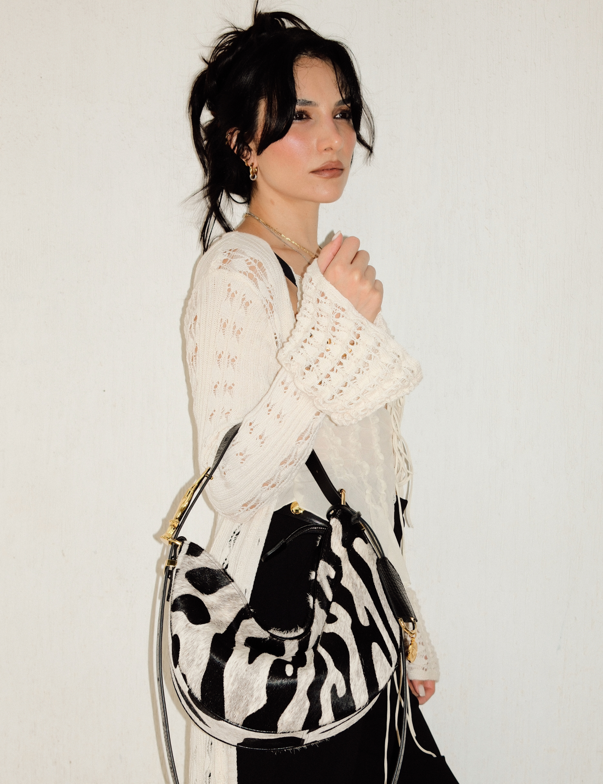The Midi Hobo Bag Zebra