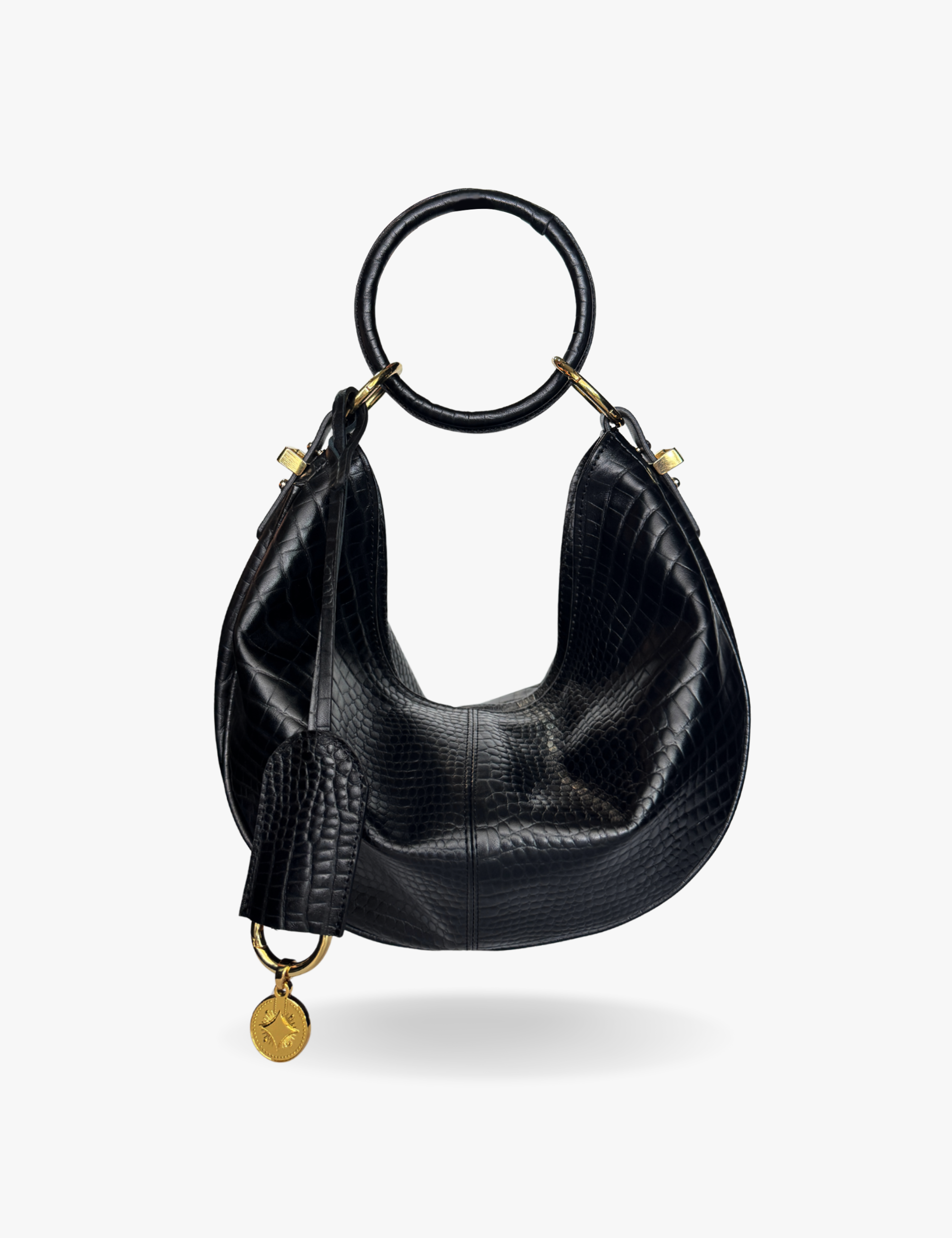 The Midi Ivy Black Lizard