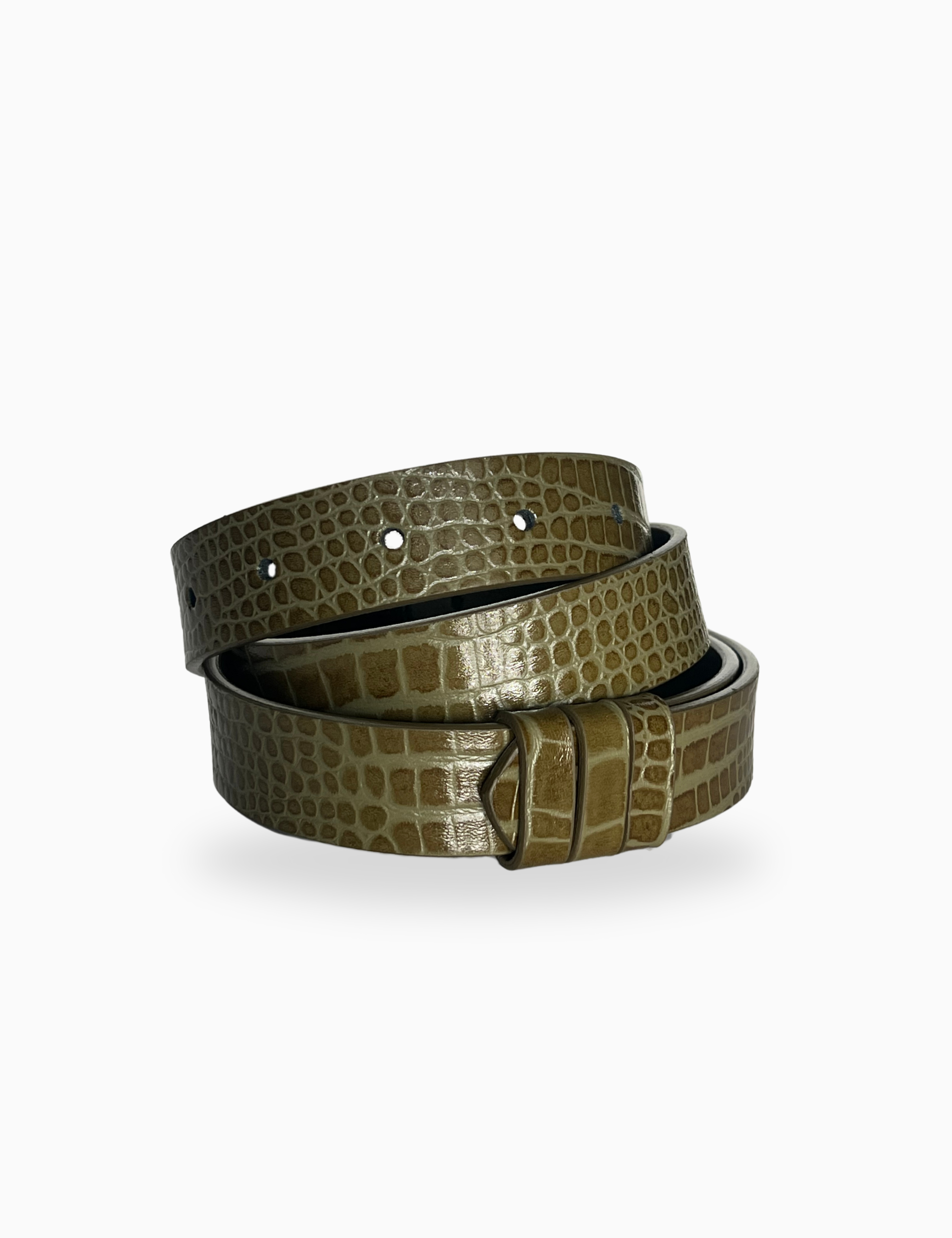 The Dark Moss Lizard Belt Strap