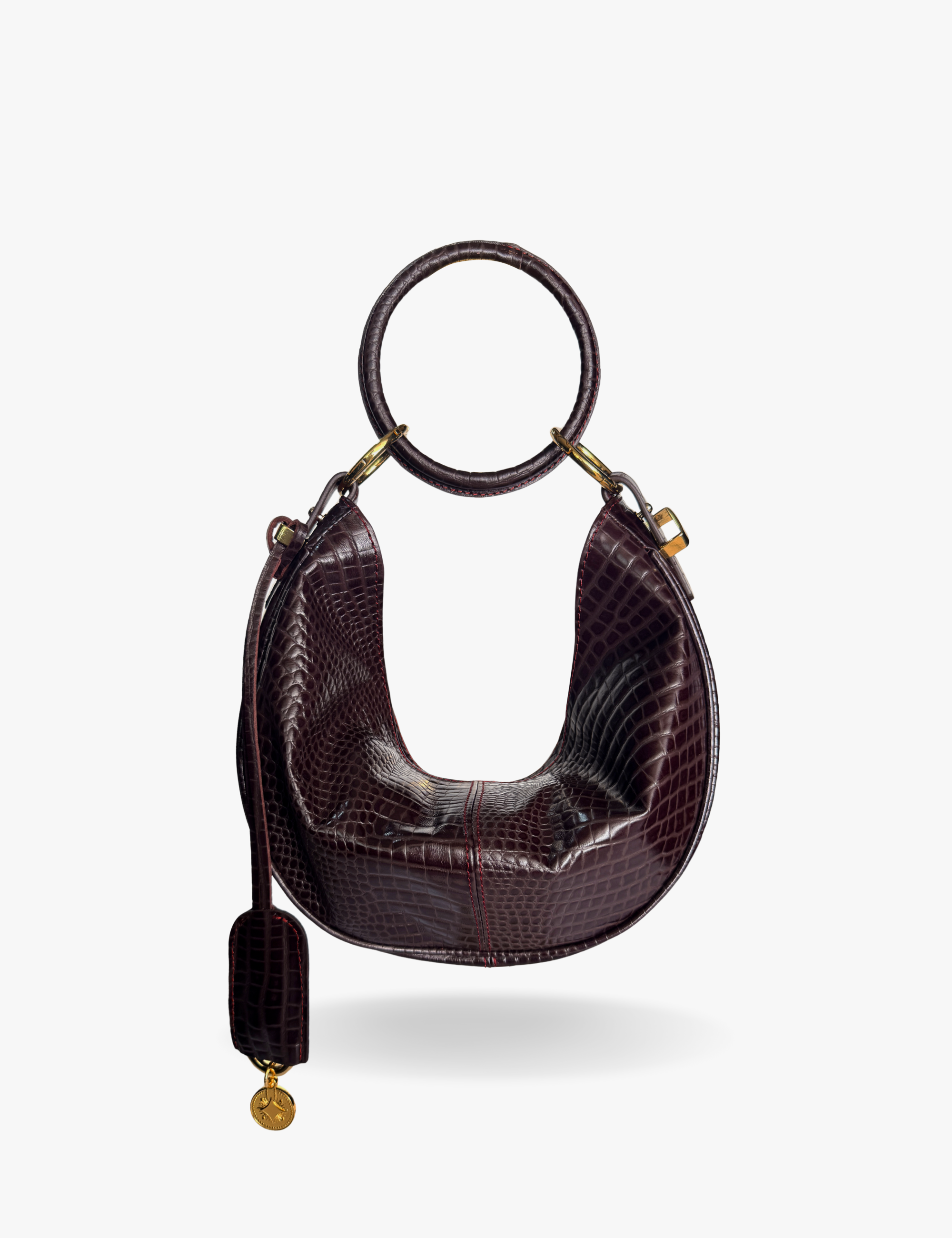 The Midi Ivy Black Cherry Lizard