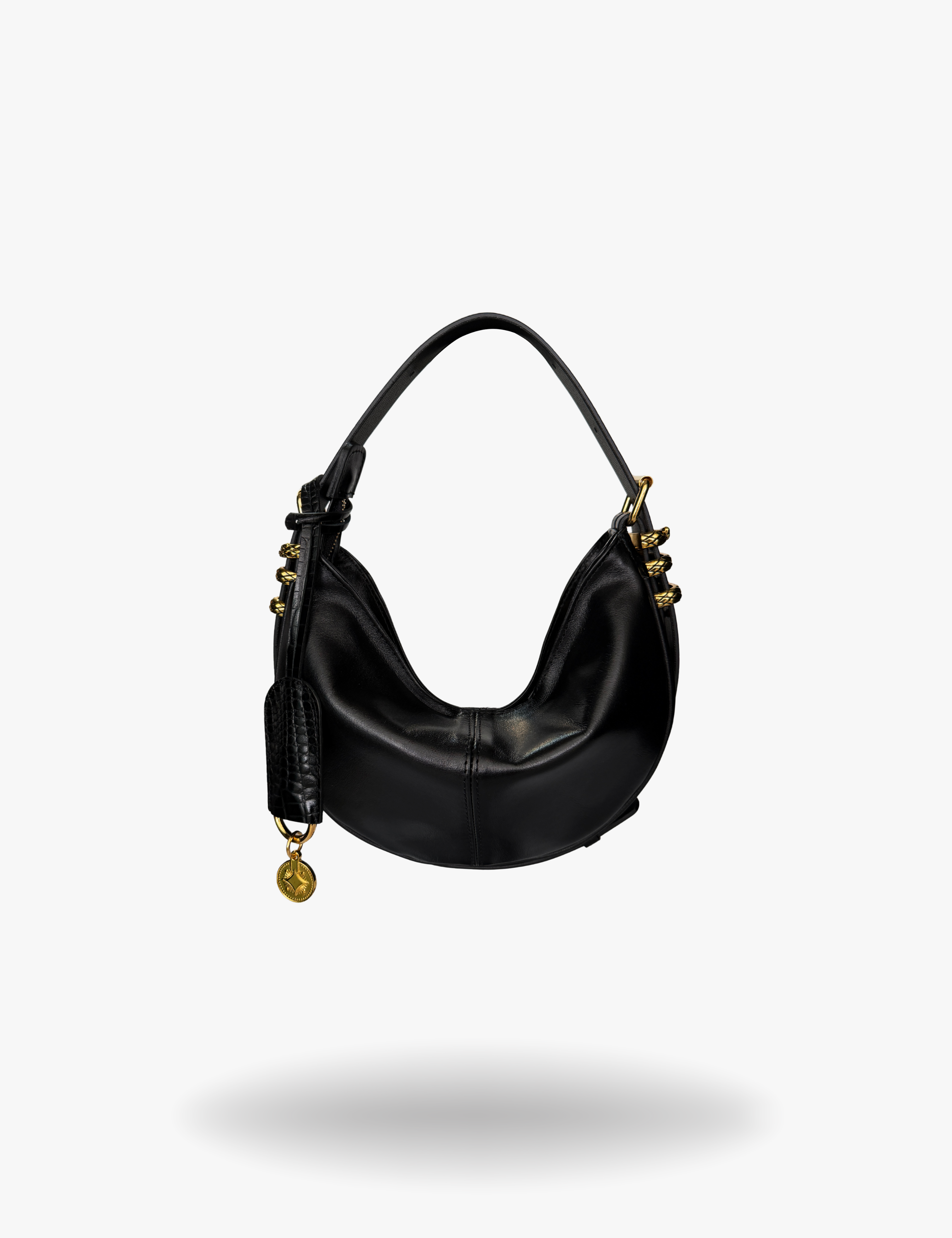 The Mini Hobo Oracle Hiss Bag Black Smooth