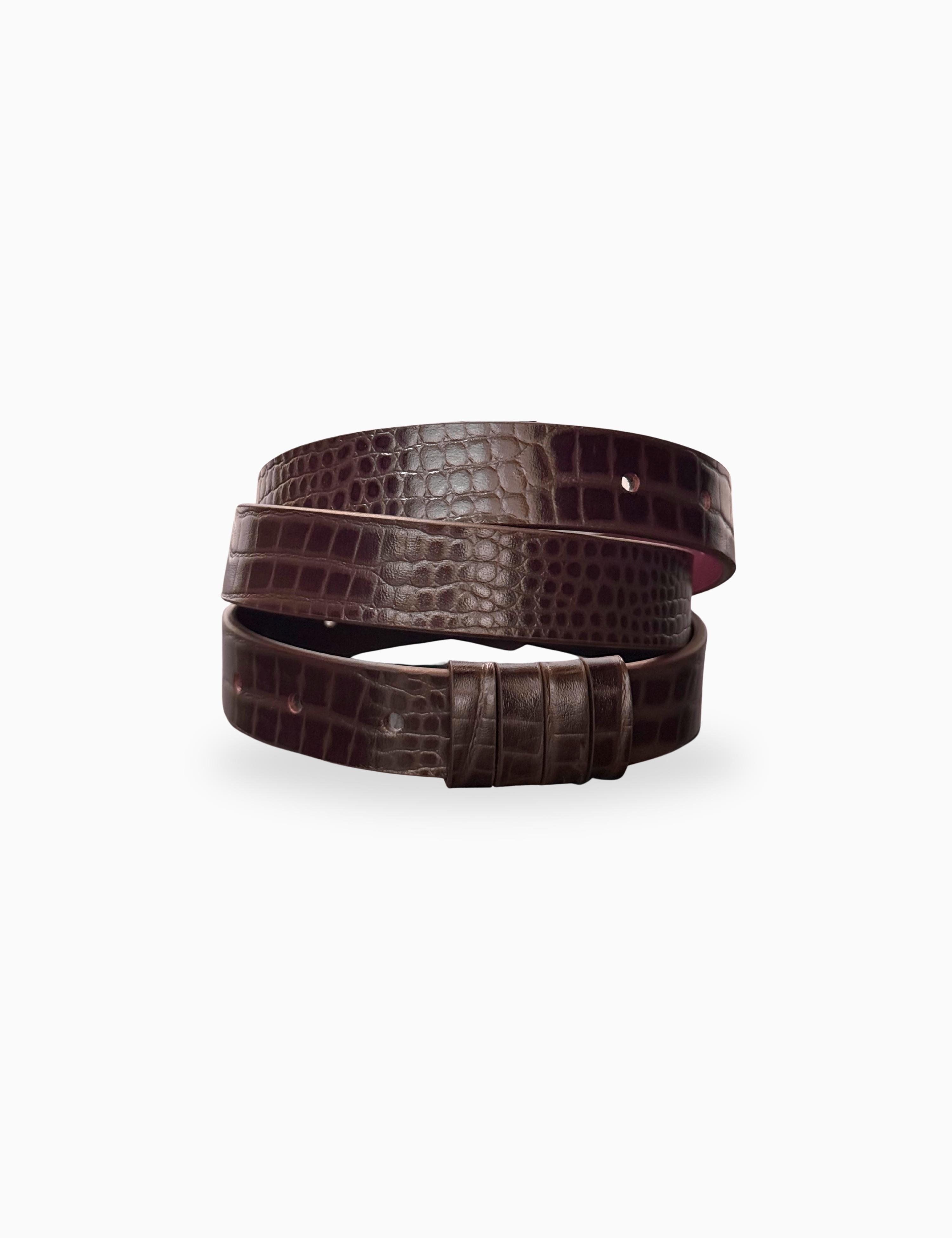 The Black Cherry Lizard Belt Strap