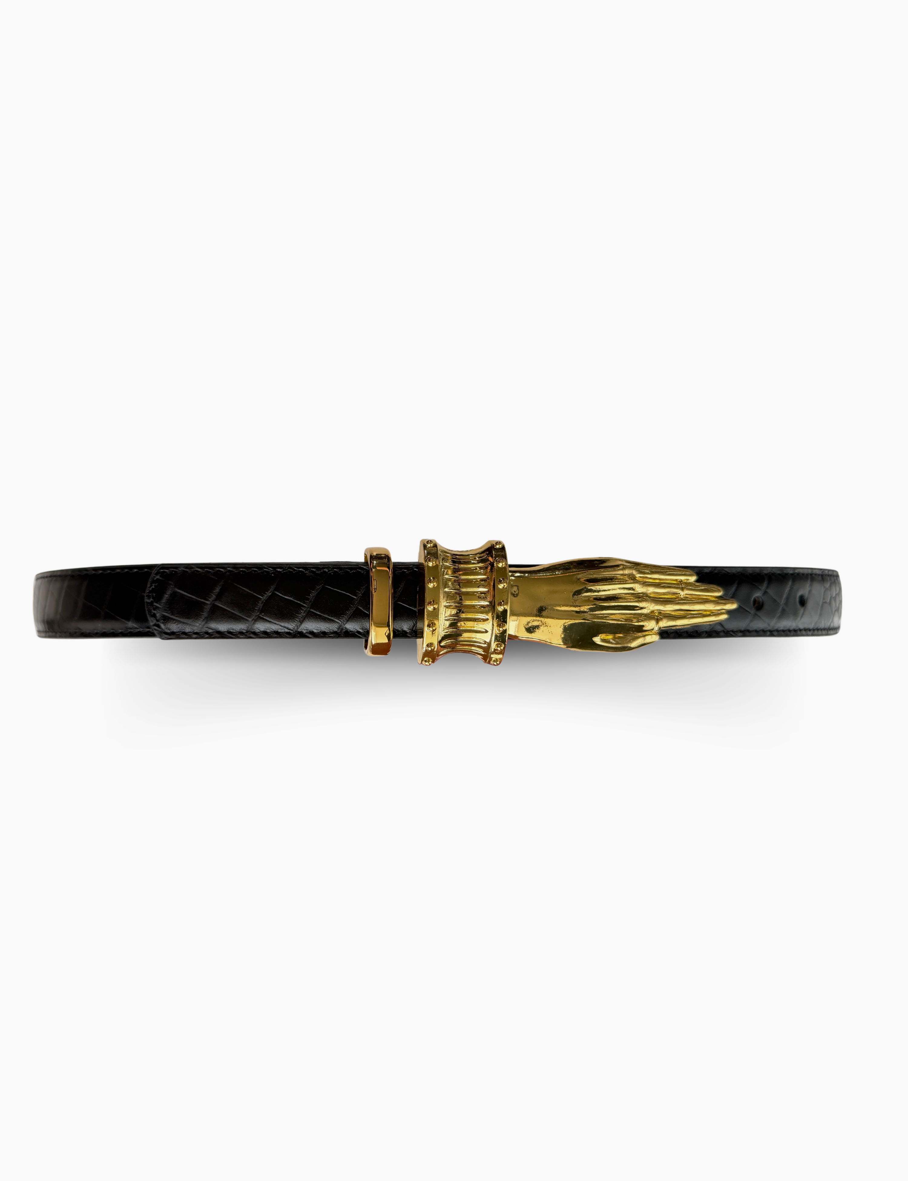Gilded Lure Belt Black Lizard