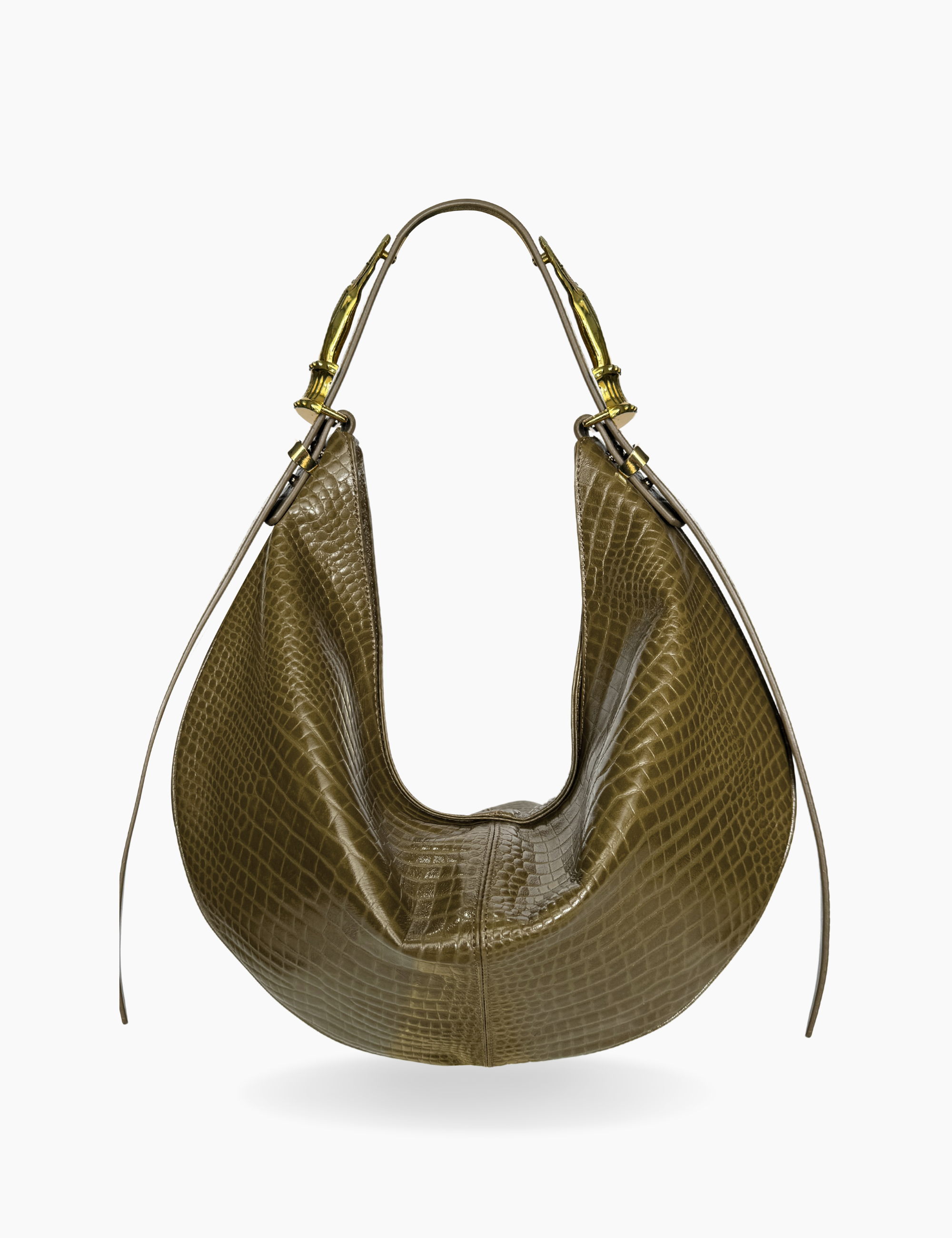 The Maxi Hobo Gilded Lure Bag Dark Moss