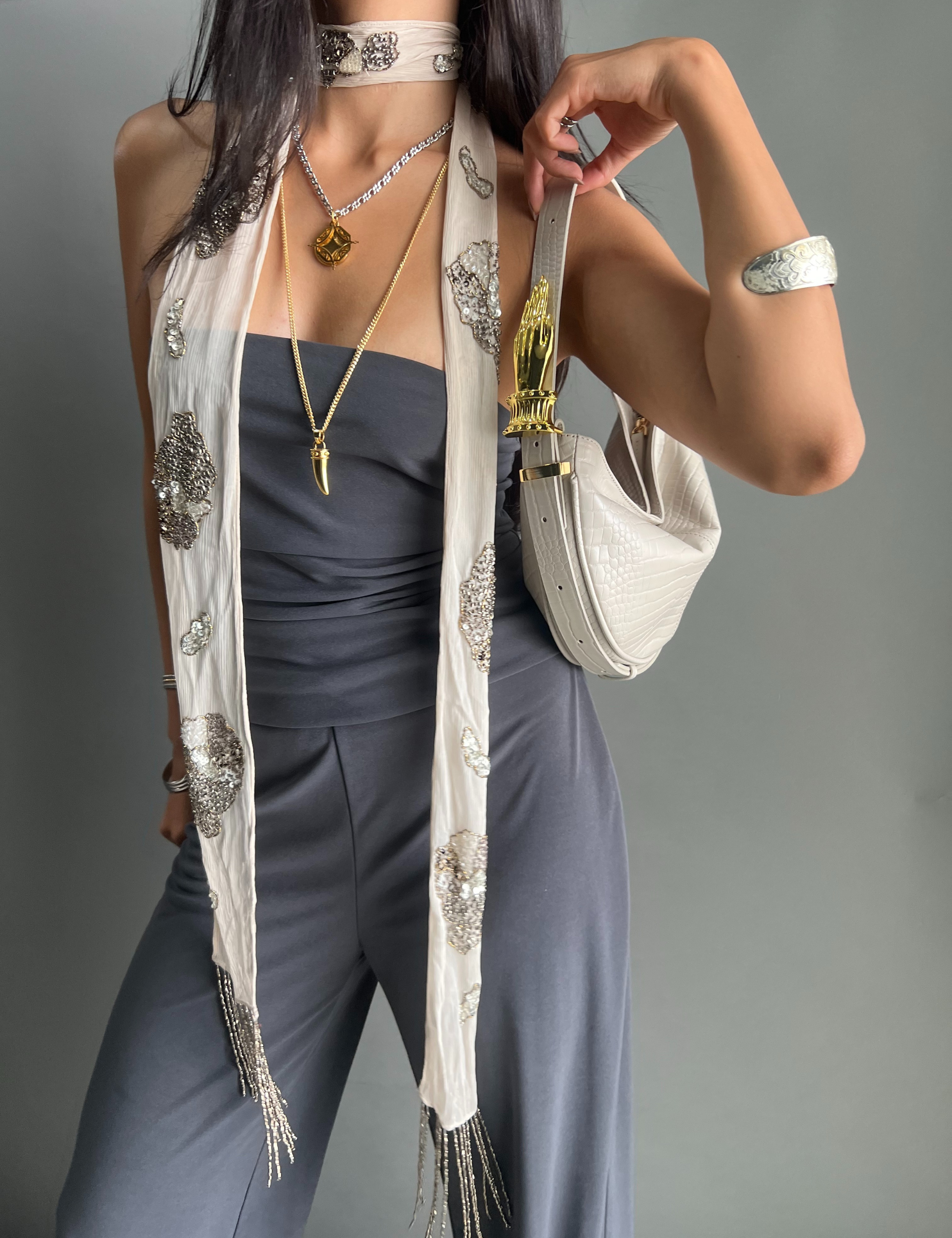 The Mini Hobo Bag Gilded Lure Ivory