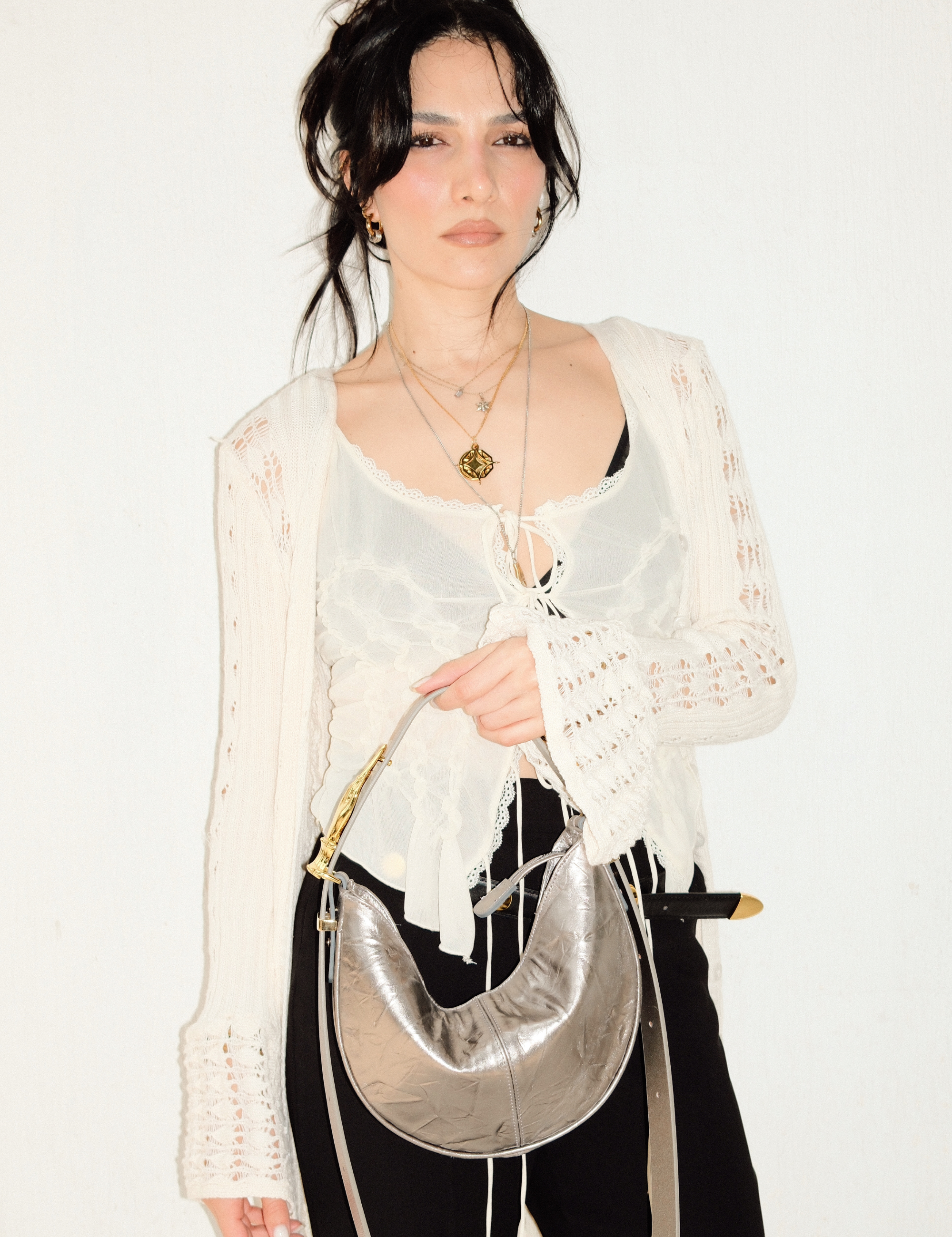 The Mini Hobo Bag Gilded Lure Silver