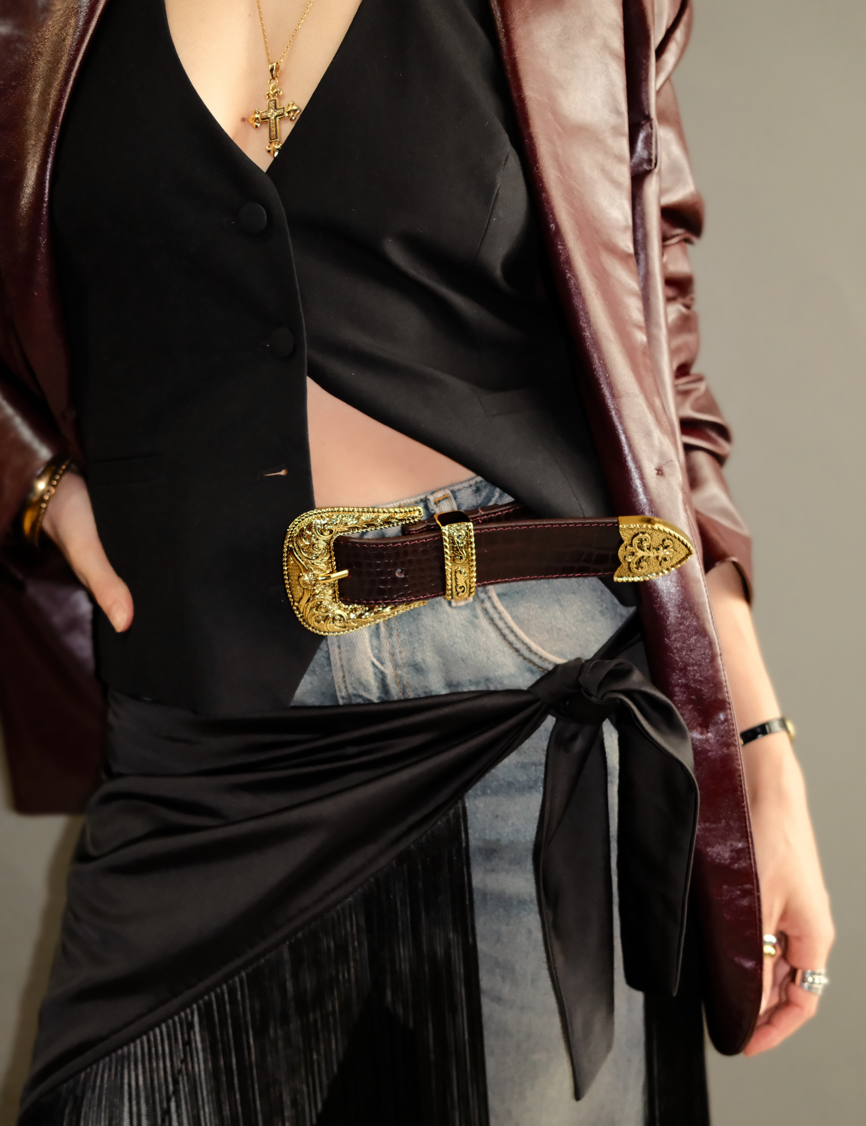 Western Belt Black Cherry Lizard
