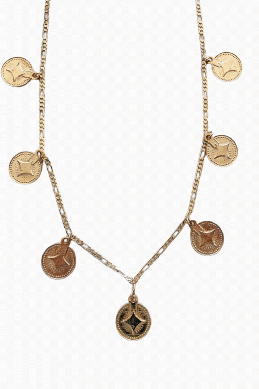 Collar de oro de moneda indi / cadena del vientre