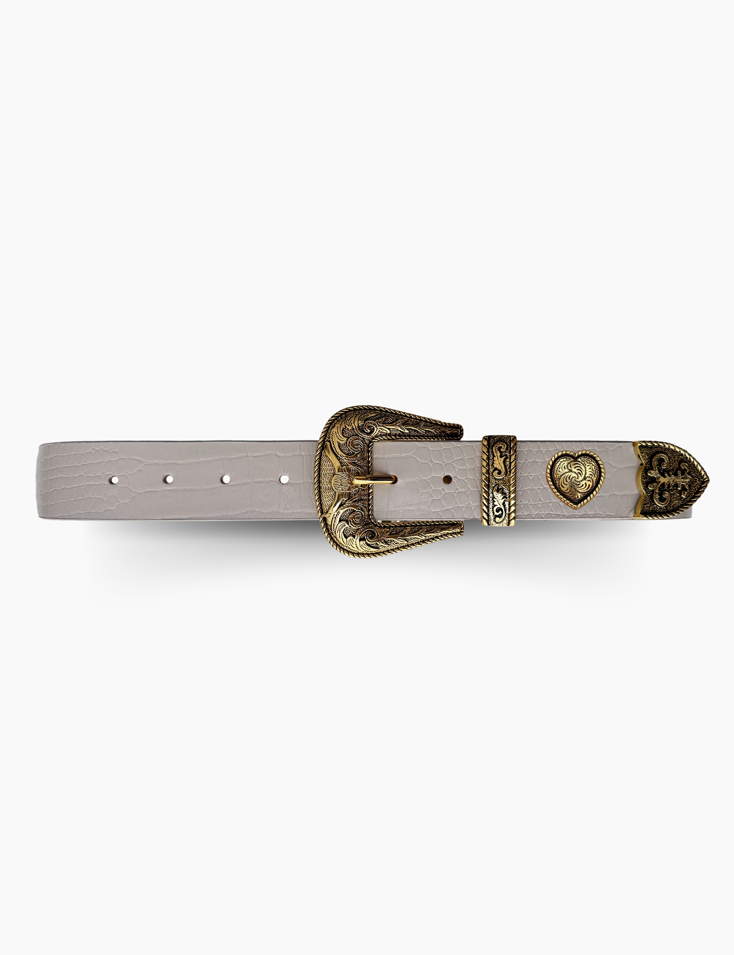 Western Love Belt Ivory Gold