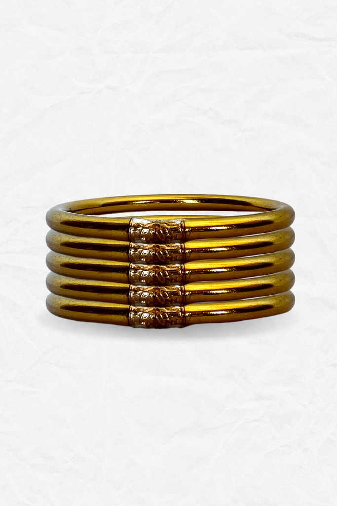 Gold Buddhist Bangles 6mm