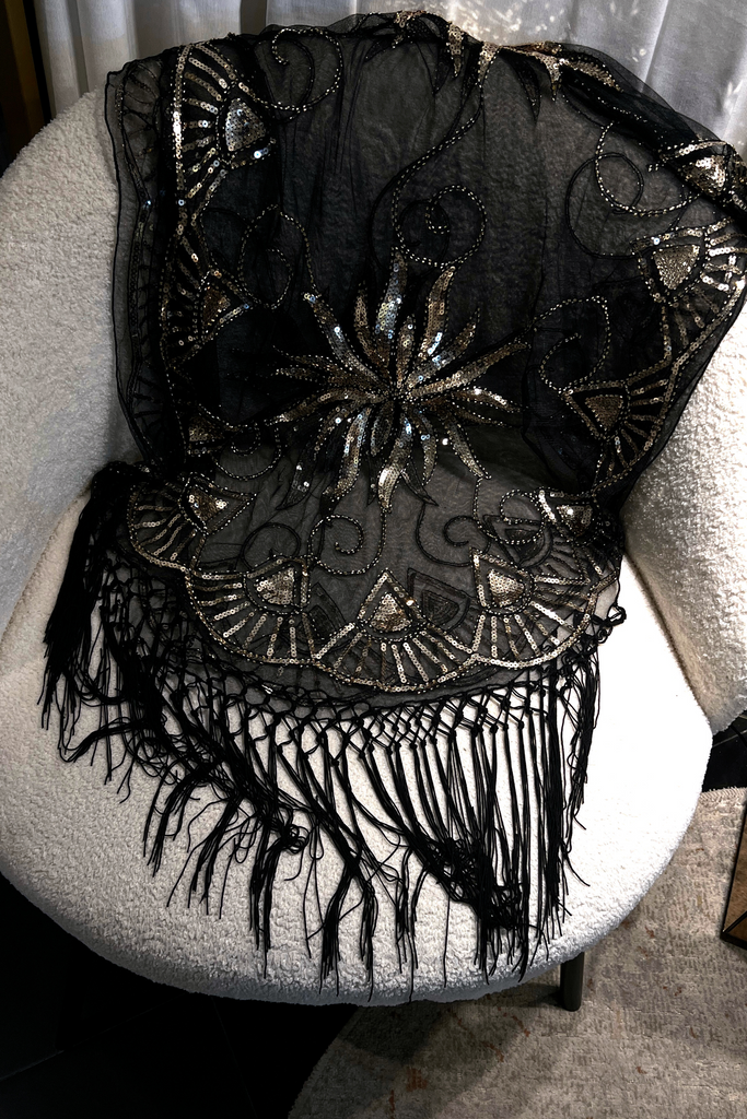 Sequin shawl